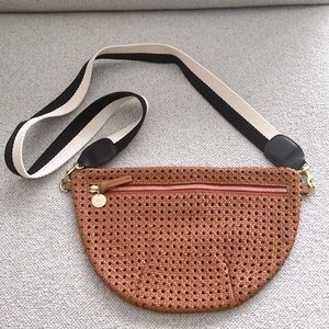 BRAND NEW Claire V Grande Fanny in Tan Rattan Leather